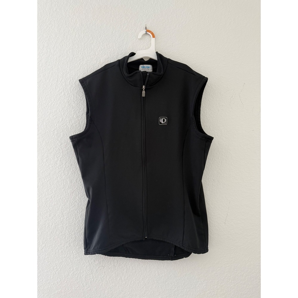 Pearl Izumi Technical Wear Cycling Vest Mens Large Black Full Zip Fleece Lined